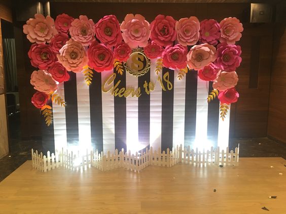  50th anniversary decor with led lights in gurgaon